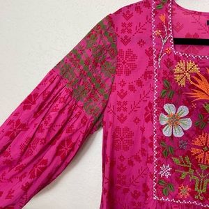 Gudrun Sjoden Embroidered Dress Sz M